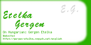 etelka gergen business card